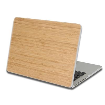 China Free Custom Bamboo Wood Case Shockproof Logo Wood Skin Accessories Real Laptop Cover For Apple Macbook for sale