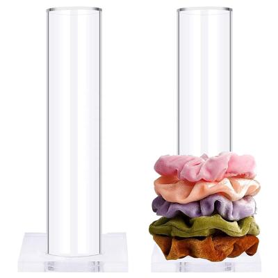 Κίνα Διαυγές Ακρυλικό Κρατητή Scrunchie Hair Tie Vanity Shoot Scrunchie Stand 7.6x3.6 