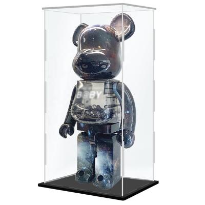 China Diamond Acrylic Display Box For Lego 1000% Bearbrick Display Box Countertop for sale