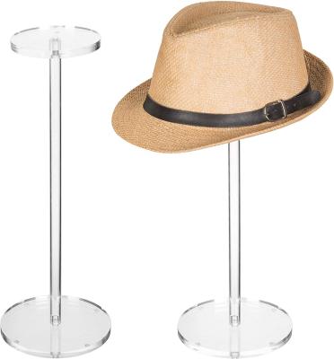 China Clear Acrylic Plastic Hat Stands, Tabletop Decorative Wig Holders, Set of 2 for sale