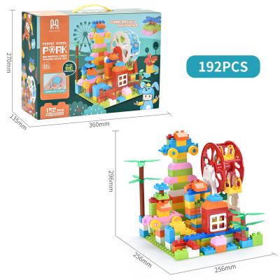 China Building Toy 192pcs Big Particle Ferris Wheel Variety Colorful Silicone Building Block Sets Newly Designed Stack Educational Toys for sale