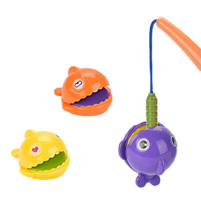 China Popular Fishing Toys Parent-child 8 Magnetic Fishing Game Sets Toy Fish Rotate The Retractable High Quality Rope With Strong Magnet For Kids Game for sale