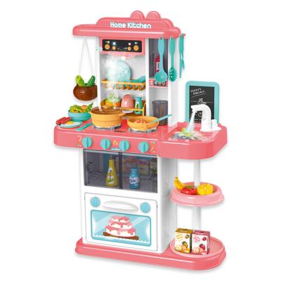 China Funny Educational Cooking Game Toys Kids Kitchen Toys With Light Music Stream Pretend Game Set For Girls Cooking Set Toy Simulation Kitchen Amazon Hot Sale 2023 for sale