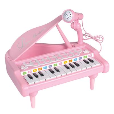 China Battery Operated Toddlers Musical Instrument Piano Early Educational Toy With Microphone Electronic Piano Keyboard Toy On Amazon Hot Sale Kids for sale