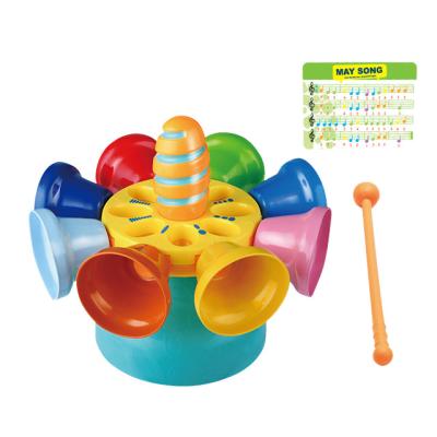 China Early Educational Musical Instrument Trumpet Educational Toy For Toddler Kids 2 in 1 Music Toy Trumpet Instrument Model with Clapping New for sale