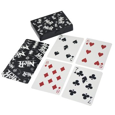 China Customized Logo Paper Playing Cards Printed Black Playing Cards For Adult for sale