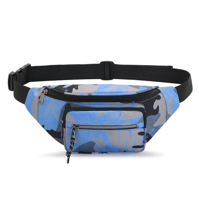 China New Designer Hot Fashion Fancy Travel Camouflage Unisex Waterproof Shoulder Bag Pussy Pack Men for sale