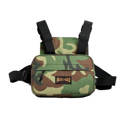 China 2021 High Quality Waterproof Outdoor Casual Unisex Street Camouflage Hip Hop Chest Running Bag for sale