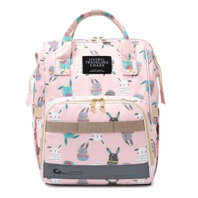 China Outdoor Printed Maternity Backpack Maternity Baby Bag Mommy Bags Nappy Backpack Multifunctional Travel Water Resistant Baby Diaper Bags Full for sale