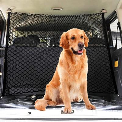 China Dogs Wholesale Practical Stretchable Universal Elastic Vehicle Pet Safety Pet Car Barrier Mesh for sale