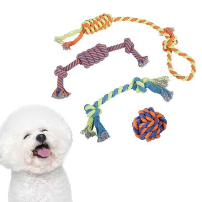 China New Arrival Viable Wholesale Interactive Manufacturer Eco-friendly Cotton Dog Chew Dog Rope Toys for sale