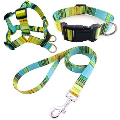 China Wholesale Custom Comfortable Custom Soft Popular Custom Adjustable Leash Dog Harness Collar Collar Set for sale