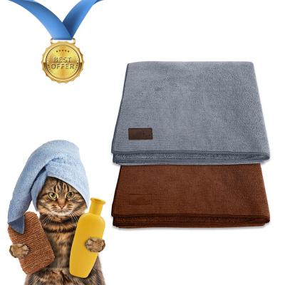 China Dog Viable Ultra Absorbent Drying Coat Microfiber Pet Towel Comfortable Dog Drying Towel for sale