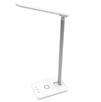 China Contemporary Wireless Charger 10W LED Dimmable Table Light 3 Adjustable Dimmer Touch Folding Bedside Desk Lamp for sale