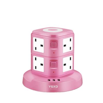 China Residential / General Purpose Power Strip Outlets with 3 USB Ports, Desktop Charging Station, UK Plug Socket for sale