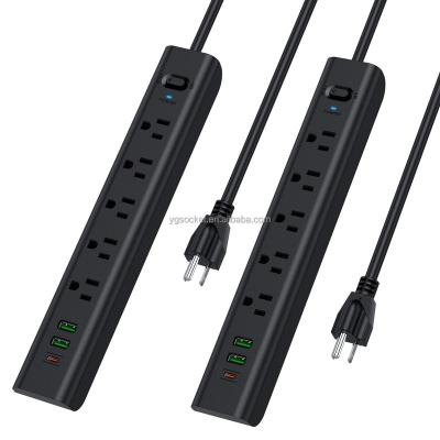 China 2022 NEWEST ETL USB Power Strip with Type-C 5 Outlets 3usb USA Power Strip US Standard Power Plugs PB0321 for sale