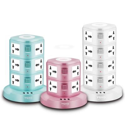 China Universal Residential/Multi-Purpose Tower USB Socket Night Lamp Power Strip Socket Extension Socket With USB for sale