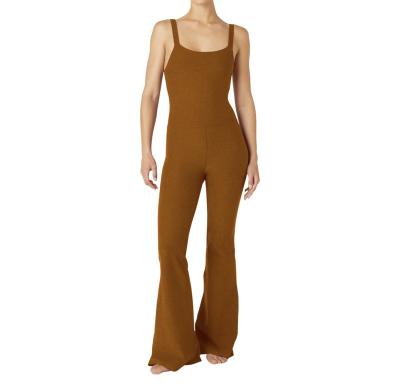 China Breathable 2023 customized elastic compression yoga jumpsuit one piece yoga jumpsuit for women for sale