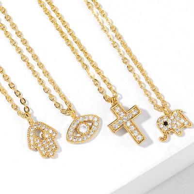 China Accessories Fashionable Pendant Necklace New Product Cross Diamond Necklace for sale