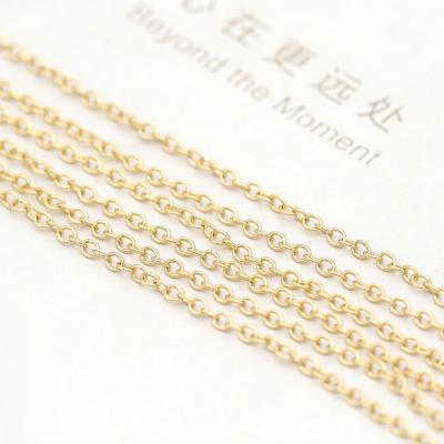 China Daily Life Necklace Chains 2 Mm Jewelry Making Chains Round Gold Cable Chain Designs For Ladies for sale