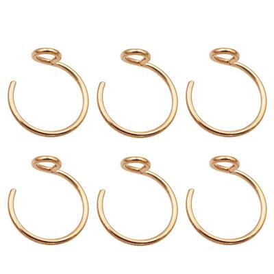 China Cute Fake Nose Ring Hoop Nose Rings Nose Lip Piercing Jewelry For Women Men Girl Gold for sale