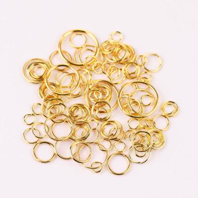 China Jewelry Making DIY Jewelry Accessories Iron Double Ring 10mm 12mm Split Ring Gold For Jewelry Making for sale