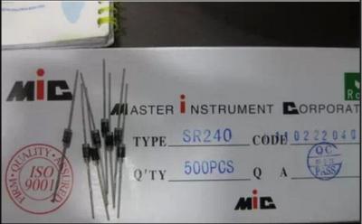 China Schottky Barrier Rectifier Diode SR240 SR260 SR2100 2.0Amp DO-15 40V-100V for sale