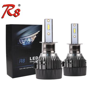 China car accessories black color K8 led headlight H1/H3/H7/H8/H11 CSP chips all in one car LED headlight for H1/H3/H7/H8/H11 cars for sale