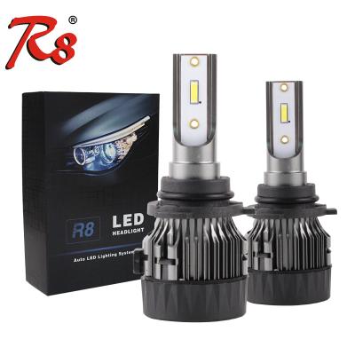 China OUSIPU R8 LED Car Automobile Headlight Bulb 6000K 4000LM 36W High Speed ​​Small Size H3 H4 H7 H8/H11 H13 100 Fan for sale