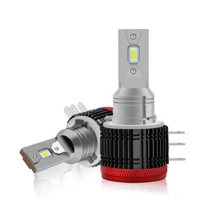 China Auto Beam/DRL Brieyes Mini High Beam H15 LED Bulb Wireless Day Time Running Light 35W High Beam Light Cordless Plug And Play 6000K Pure White for sale