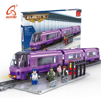 China AUSINI Eco - Friendly Plastic Brick Mold Toys Building Block Train For Kids for sale