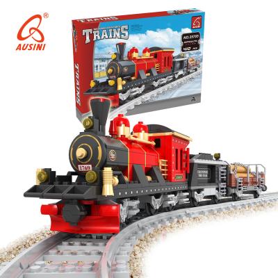 China 2021 New Hot Sale Eco-friendly Cheap Bricks Toys Plastic Trains Building Block For Kids for sale