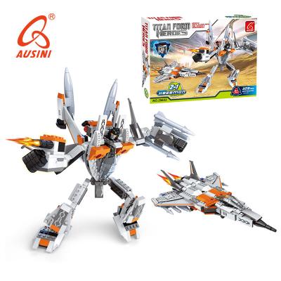 China 2021 AUSINI ABS Material Kids Toys Robot Hero Eco-friendly Plastic Bricks Set Kids Educational Building Blocks for sale