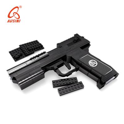 China Eco-friendly Material AUSINI ABS Plastic Building Blocks Toys Set OEM Gun Bricks Set For Kids for sale