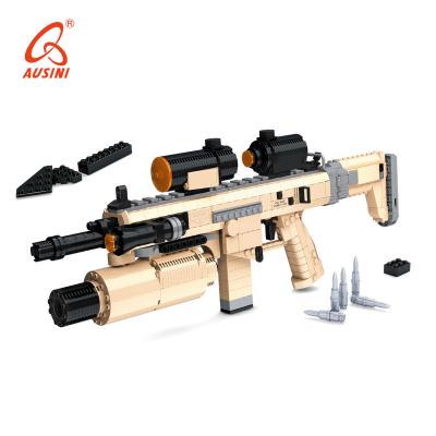 China Hot Sale AUSINI Plastic Gun Building Block Set Toys Eco-friendly Building Bricks for sale