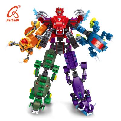 China 2021 Best Selling Eco-friendly Educational Bricks Toys Construction Robot Hero Toys Plastic Building Block For Kids for sale