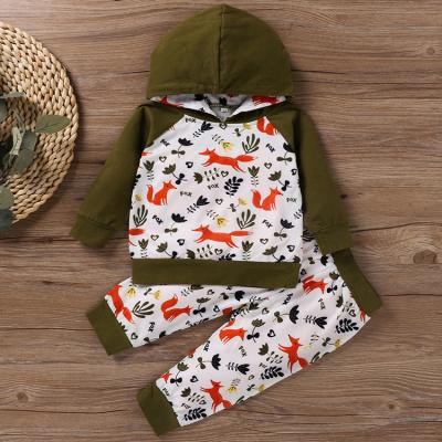 China Anti-Shrink Casual Kids Outfits Infant Children's Hoodies Clothes Suit Newborn Baby Clothes Set Infant Two Piece Long Sleeves for sale