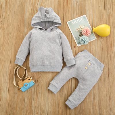 China Wholesale Autumn Winter Spring Toddler Anti-Shrink Hoodies Clothes Long Sleeve Baby Clothes Sets Unisex Kids Outfits for sale