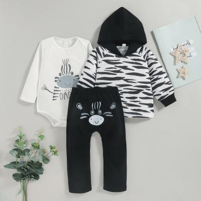 China Anti-Shrink Customize 3 in 1 Baby Clothes Sets Long Sleeve Newborn Baby Overalls for sale