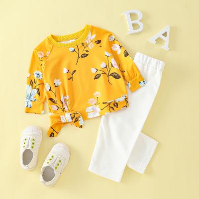 China Anti-Shrink Customize Warm Autumn Winter Baby Outfits Clothes Cotton Infant Hoodies Long Sleeves Two Pieces Set for sale