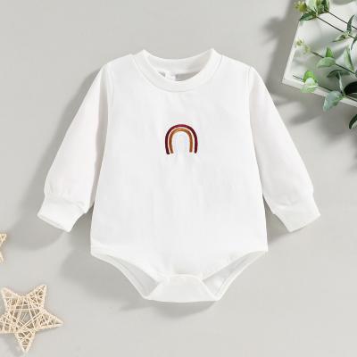 China Polyester Autumn Winter High Qualty Customize Soft Knit Long Sleeve Baby Rompers Newborn Baby Clothes Jumpsuits for sale