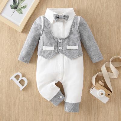 China Polyester Fashion Customize Newborn Baby Rompers Long Sleeves Overalls Soft Baby Clothes for sale