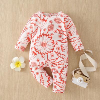 China New Design Polyester Customize Newborn Baby Rompers Long Sleeves Jumpsuit Baby Clothes for sale