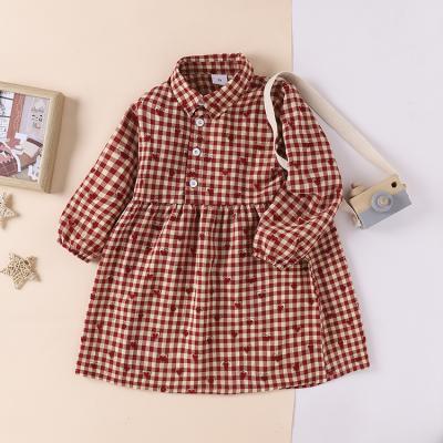 China Spring Autumn Little Babies Casual Dresses Designs Beautiful Flower Pattern Fashion Girls Dresses for sale