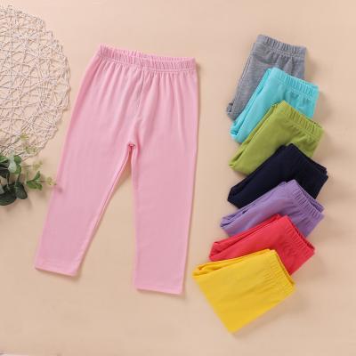 China Lovely multi-color children's clothing fashion anti-pilling pants children's clothing leggings solid color girls clothes jogger pants for sale