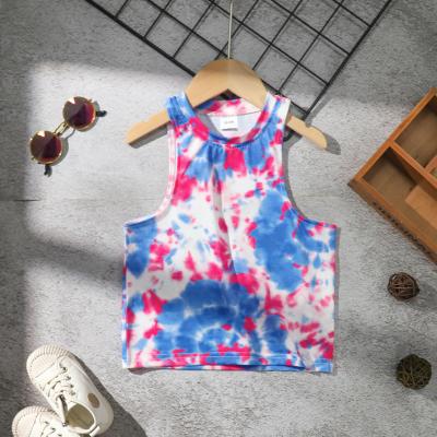 China New Kids Anti-Shrink Wholesale Sleeveless Shirt Summer Kids Boys Print Shirt Tie Dye Tank Top For Kids Invest for sale