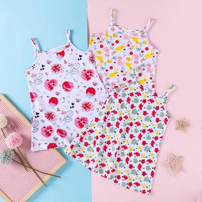 China Wholesale Anti-Shrink Sling Sleeveless Shirt Wholesale Little Girls Summer Kids T-shirt New Tank Top For Kids Invest for sale