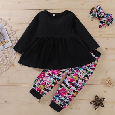 China Baby Casual Clothes Set Infant Newborn Baby Girls Clothes Sets Clothing Set Pants 3 Pieces One for sale