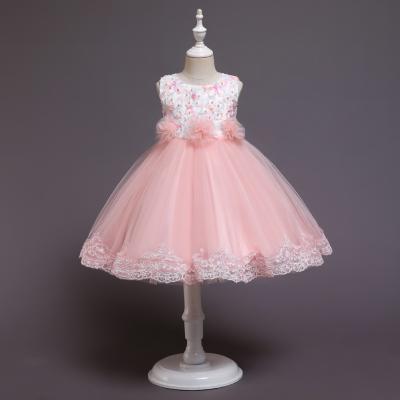 China Drop Shipping Sleeveless Flower Girl Dress For Girls Elegant Tutu Kids Dress Girls Dresses For Princess Party Children Costumes 2-10 y for sale