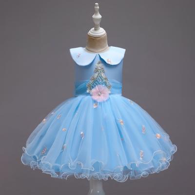 China Sleeveless Drop Shipping Cinderella Summer Short-Sleeved Princess Children's Dress for Girls Clothes for sale